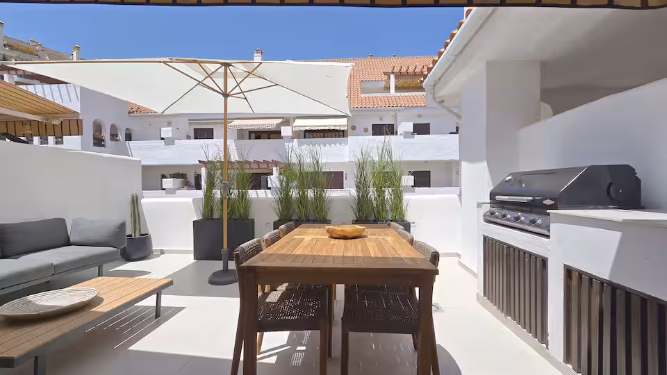 Contemporary bathroom in a managed Marbella property